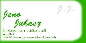 jeno juhasz business card